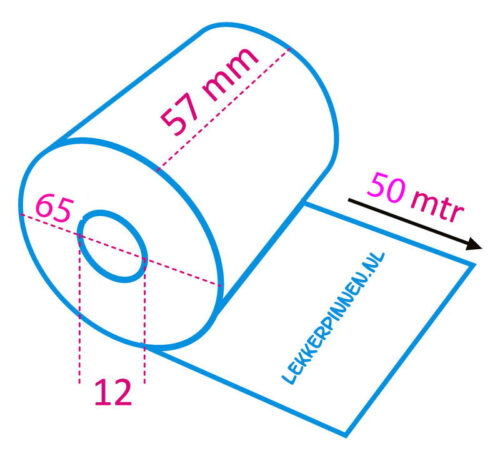 Thermische Kassarollen 57x65x12 MM - Afbeelding 3