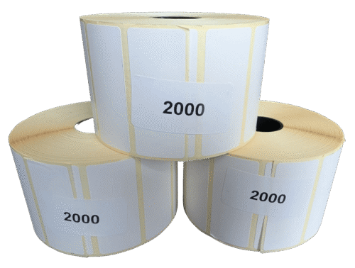 Etiketten 60x25 mm VERWIJDERBAAR - 2000 etiketten per rol - Afbeelding 2