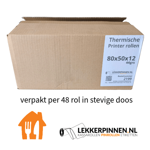 Delivery 80x50x12, Thermische rollen, 44grs - Afbeelding 3