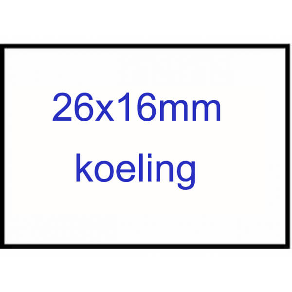 Prijsetiket 26x16 rechthoek permanent / koeling p/36 rol - Afbeelding 2
